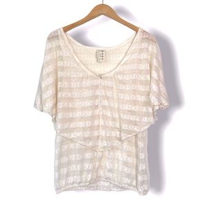 Free People semi-sheer flowing top